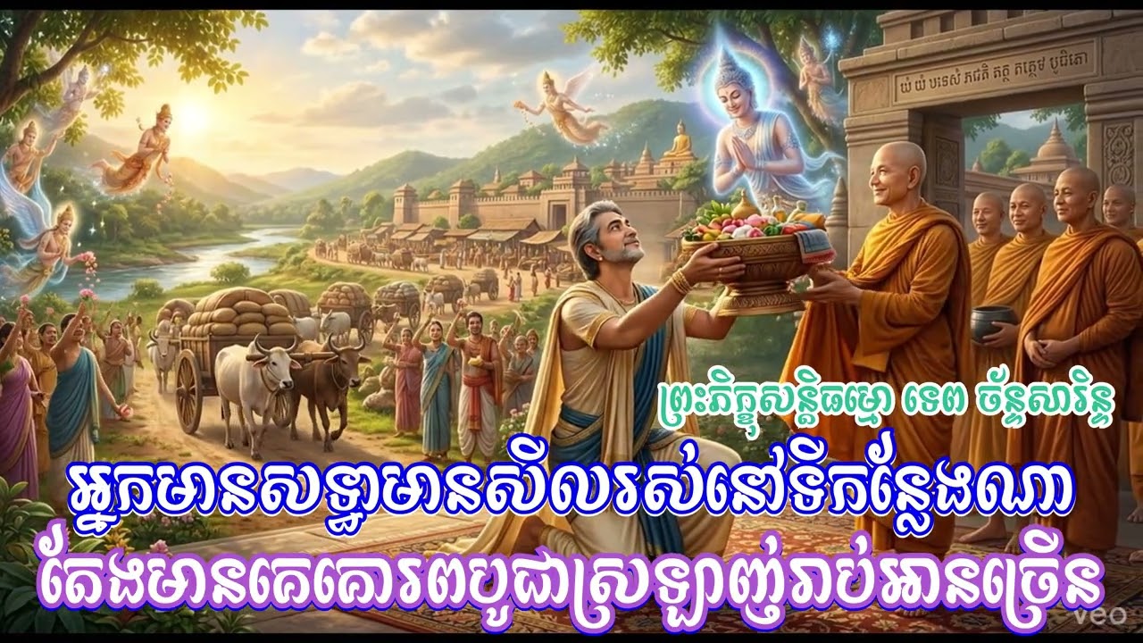 អ្នកមានសទ្ធាមានសីលរស់នៅទីកន្លែងណាតែមានគេគោរពបូជាស្រឡាញ់រាប់អានច្រើន / TEP CHANSARIN