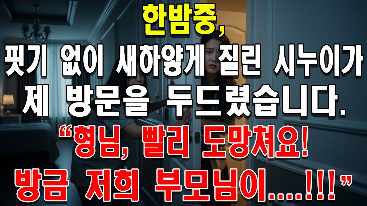 한밤중, 핏기 없이 새하얗게 질린 시누이가 제 방문을 두드렸습니다  '형님, 빨리 도망쳐요! 방금 저희 부모님이    !!!'