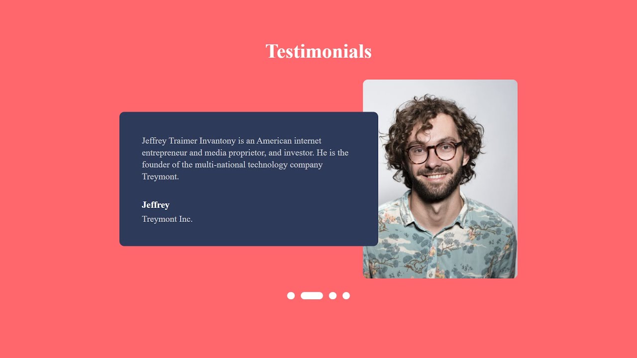 How To Make Testimonial Slider On Website Using HTML CSS JavaScript