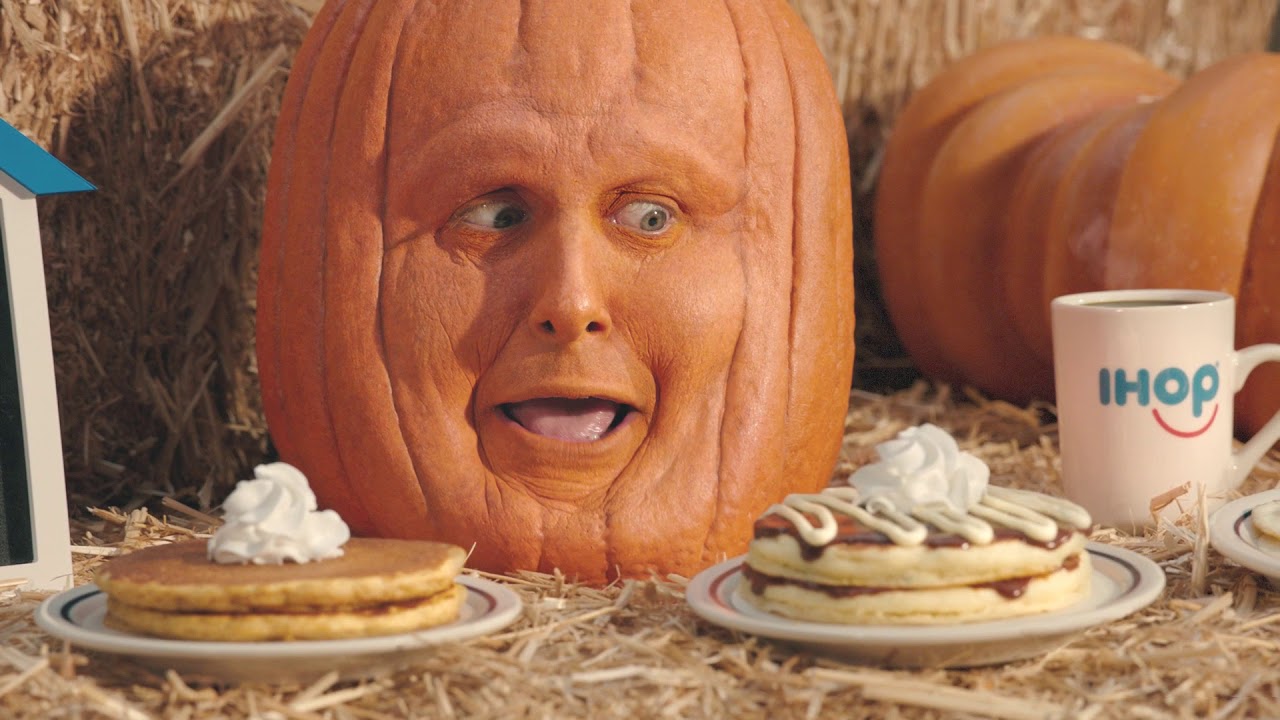 IHOP | Pumpkin - If pumpkins had faces, they’d tell you how decadent and
delicious IHOP’s Pumpkin Spice and Cinn-A-Stack pancakes
are. And that’s just a fact.
