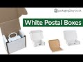 white mailing boxes