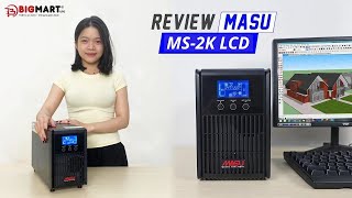 Bộ lưu điên Online MASU MS-2K LCD(2000VA/1800W) - Bộ lưu điện máy tính - Siêu thị bộ lưu điện