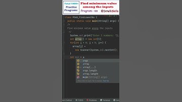 Java Program 48 | Find minimum value among the inputs #Shorts #java #coding #viral
