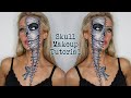 SKULL PEEPING THROUGH!! Halloween Makeup Tutorial