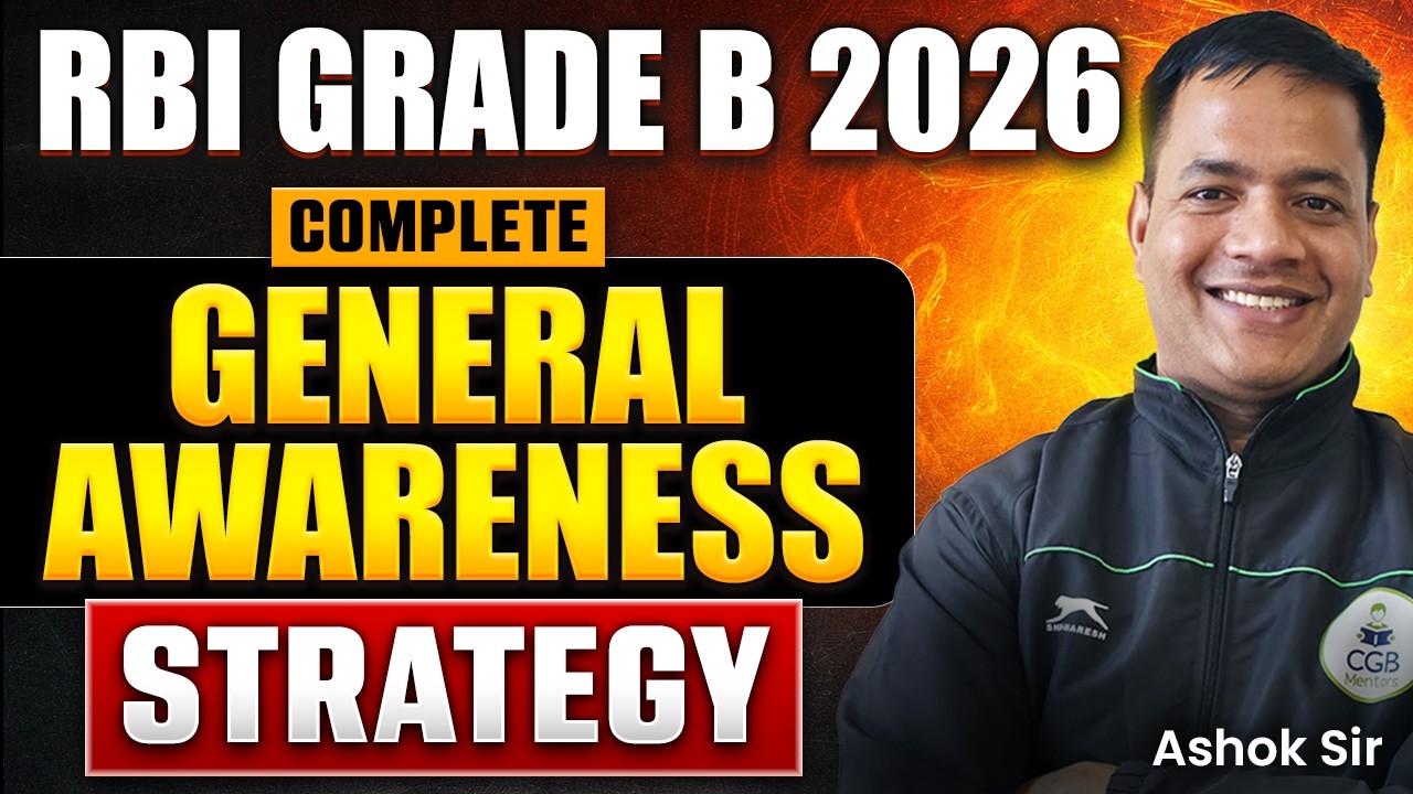 RBI Grade b 2026 GA Strategy | General Awareness for RBI Grade B| General Awareness Strategy for RBI