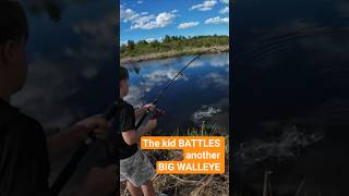 My Son Caught another BIG WALLEYE during this EPIC TRIP #fishing #shorts