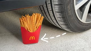 Experiment: Crushing Crunchy & soft thing by car( Car vs potato chip) screenshot 4