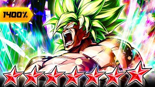 (Dragon Ball Legends) ZENKAI 7, 1400%, 14 STAR LF FULL POWER BROLY IS AN UNSTOPPABLE FORCE!