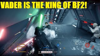 Star Wars Battlefront 2 - Darth Vader shows why he's still the KING of BF2! Vader slaughter streak!