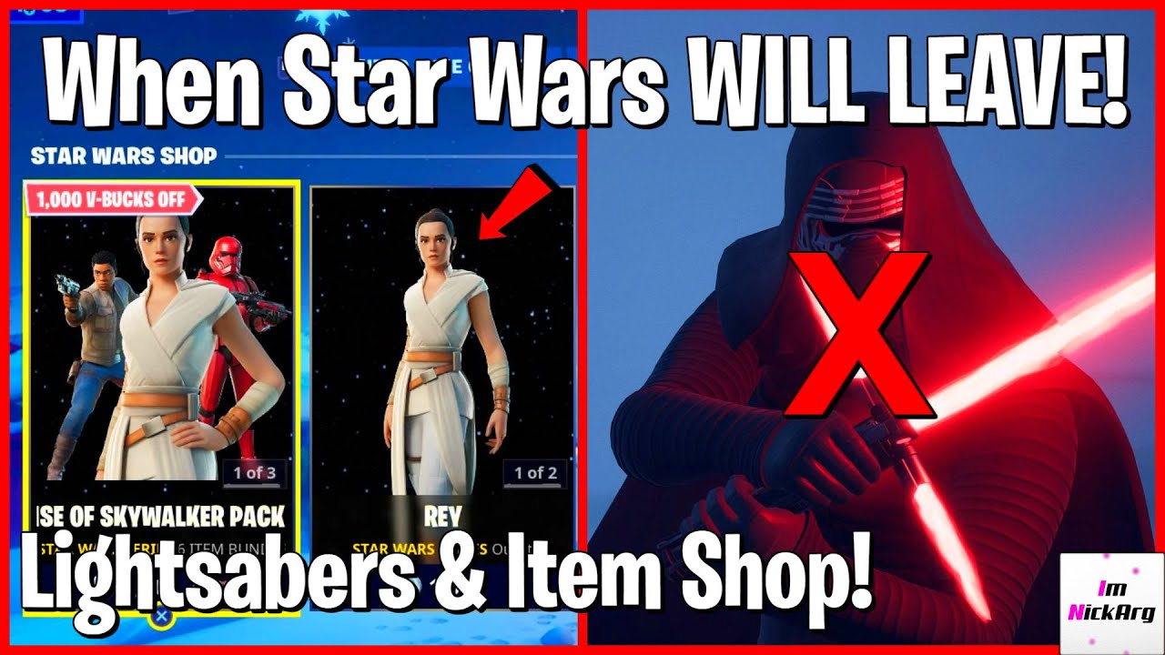 Fortnite Star Wars Skins Lwavubf When Lightsabers Will Leave Fortnite Star Wars Collaboration Item Shop Youtube