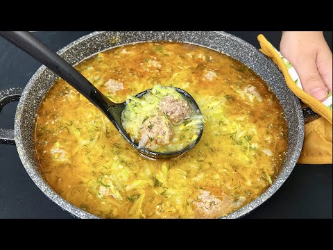 Просто Натираю КАБАЧКИ! Горячий Летний СУП за ПОЛЧАСА! С мясом и БЕЗ Картошки!