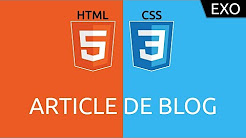 HTML/CSS - exercices - YouTube