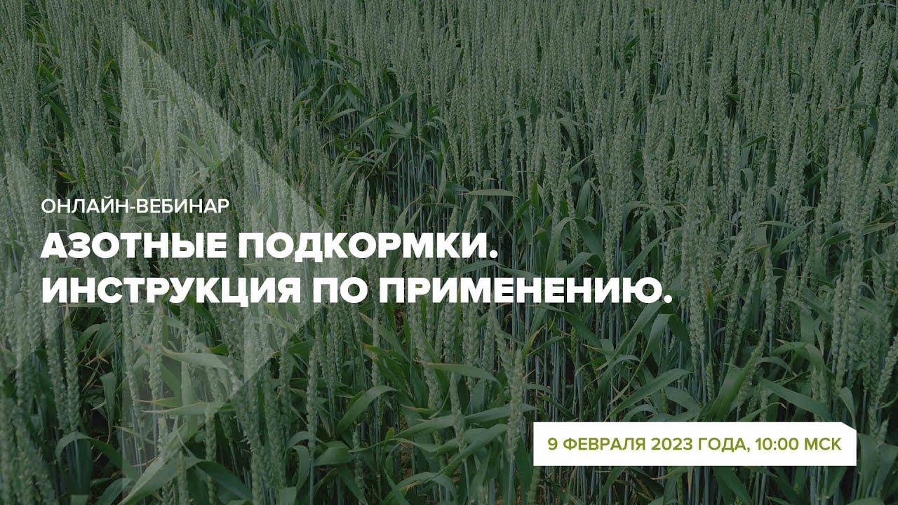 Онлайн-Вебинар "Азотные Подкормки. Инструкция По Применению" - YouTube