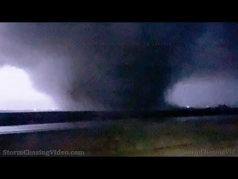 Violent Nighttime Tornado Caruthersville, MO - 12/10/2021