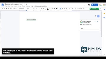 How to suggest edits in Google Docs