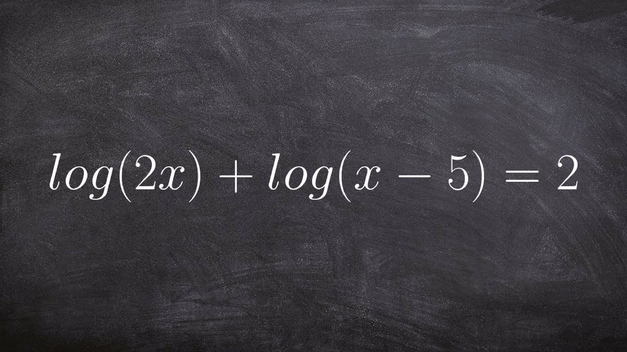 Tutorial Solving Logarithmic Equations Ex 10 Log 2x Log X 5 2 Youtube