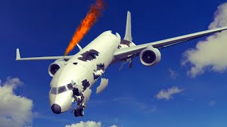 Realistic Airplane Crashes and Collisions on the Airport | Besiege