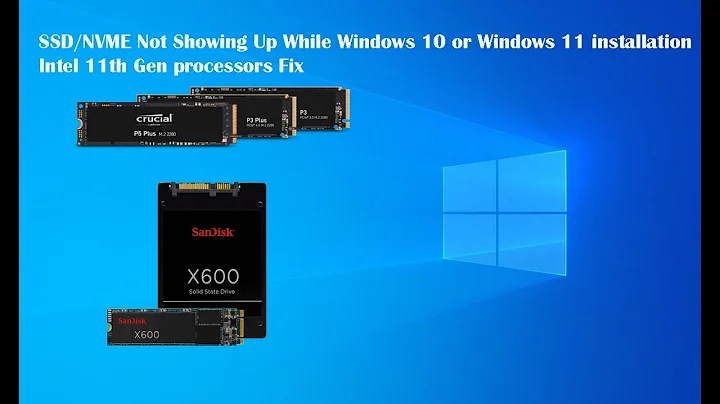 SSD Not Showing Up Windows 10 or Windows 11 installation (Intel 11th Gen processors) Fix #windows