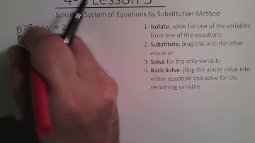 4 1 Lesson 3 Solving a System of Equations by Substitution Method