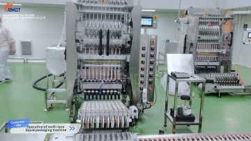 Mouthwash stick pack packaging machine in customer factory site-APM