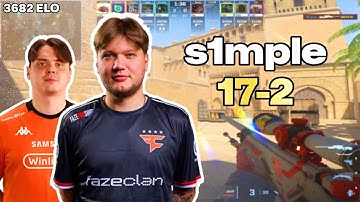 🔥 S1MPLE 17-2 POV: FACEIT ANNIHILATION w/electroNic (Mirage) | 3682 ELO