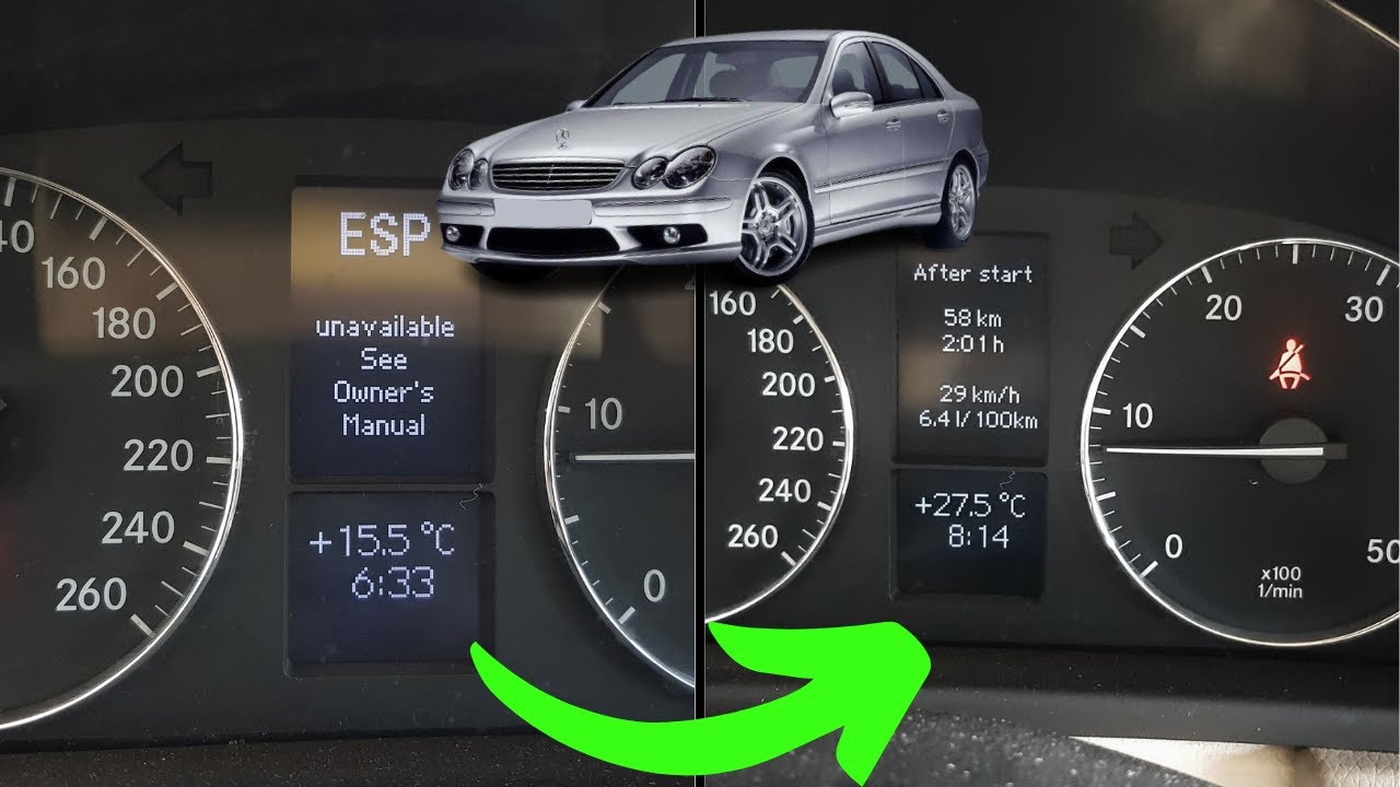 ⚠️ ESP inoperative ⚠️ DTC - C1172 - Mercedes-Benz C-Class W203