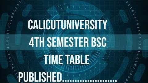 Calicut University 4th semester bsc time table#timetable  #exam #calicutuniversity #semester