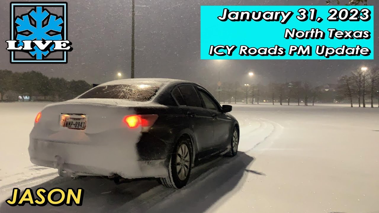 1/31/23 LIVE CAM 2 • Dallas, Texas Area Icy Roads Update {Jason} - YouTube