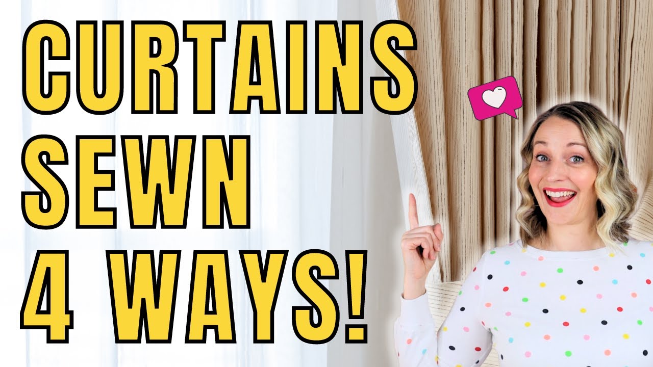 How to Sew Curtains for Beginners - 5 WAYS! - YouTube