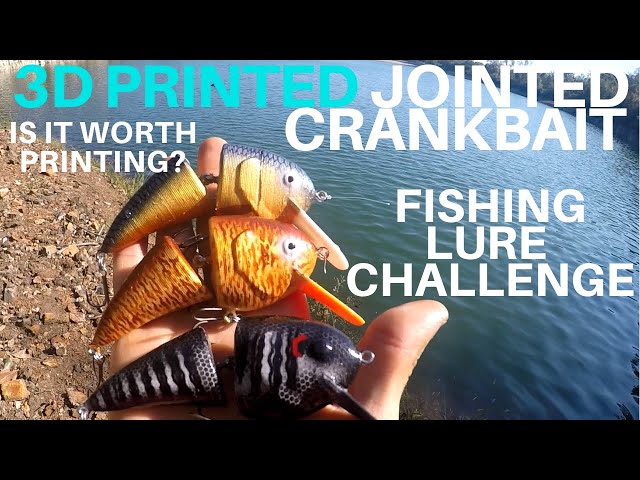 3D PRINTED JOINTED CRANKBAIT FISHING LURE CHALLENGE 