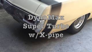 1970 Dodge Dart muffler comparison Flowmaster vs DynoMax super turbo