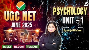 UGC NET Psychology Paper 2 Unit 1 | UGC NET June 2025 | By Anjali Kaushik Ma