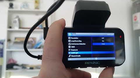 Reconone: Rexing V5 Dash Cam menu
