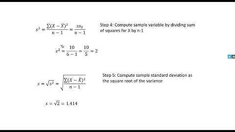 Simple introduction to sum of squares, variance, and standard deviation