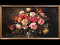 Vintage Roses Painting | Frame TV Art | TV wallpaper Art | TV screensaver Art | 1 Scene - 2Hrs
