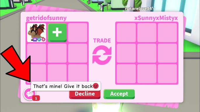 SCAM* GLITCH YOU CAN'T PRESS DECLINE - *TWO* ACCEPT BUTTONS //Adopt Me  Roblox 