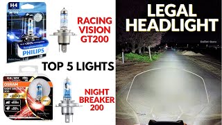 5 Legal HEADLIGHTS 💡 for Night Riding | Best Budget Lights for City & Highway Rides