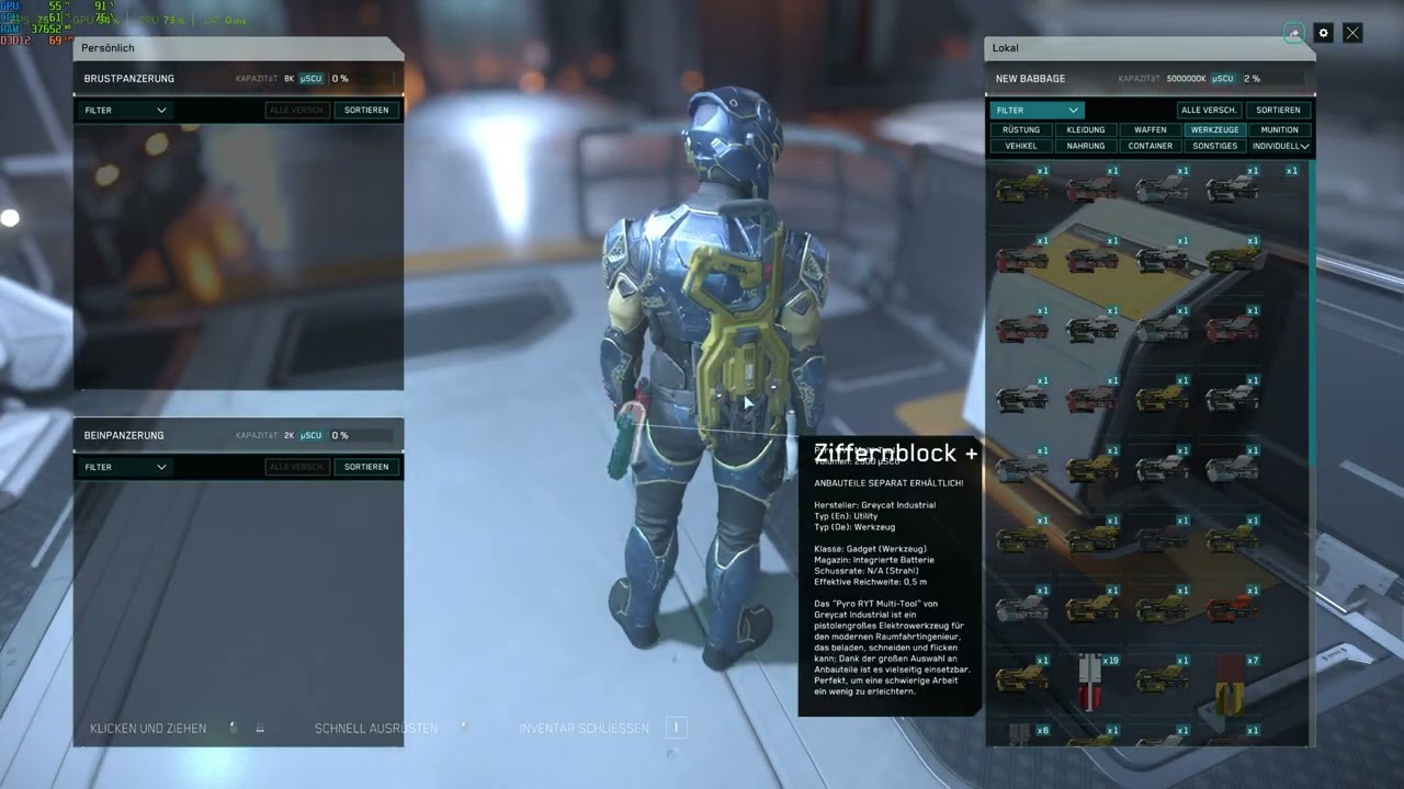 Star Citizen Bug: character walks away from inventory terminal