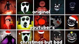 Original vs ALL Christmas Doors Roblox Versions Jumpscares Comparison