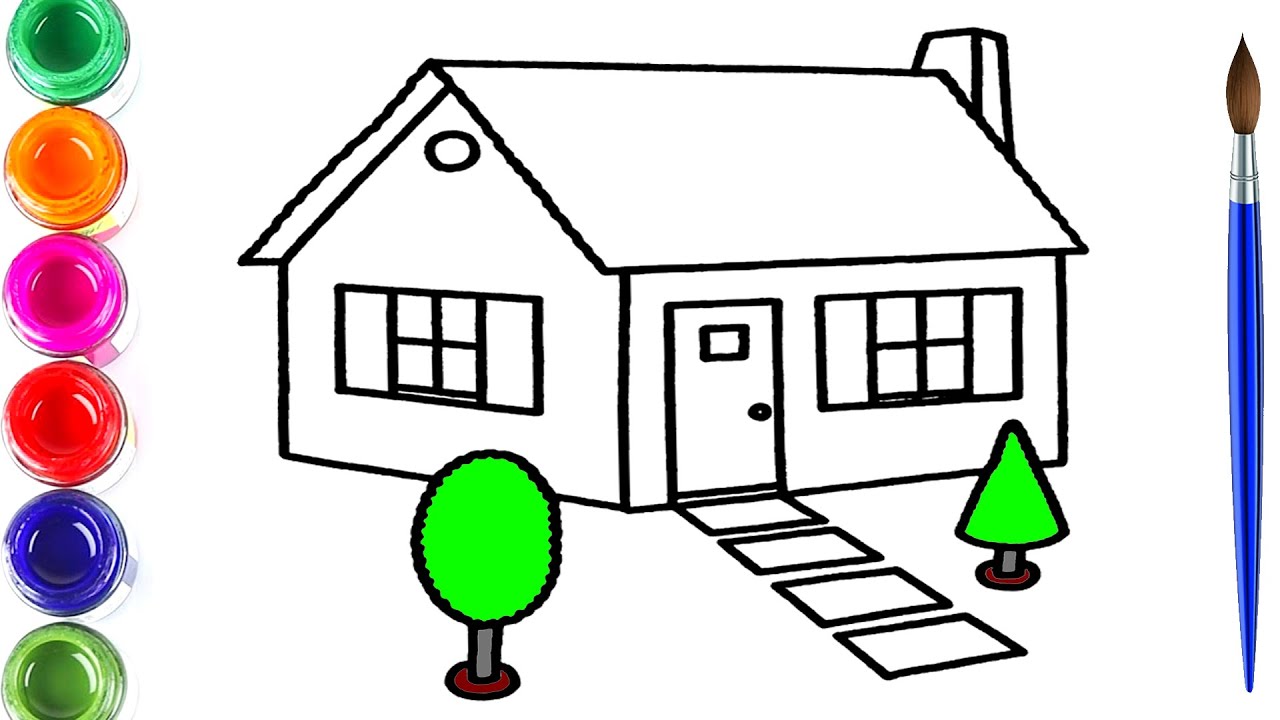 Easy House Coloring Drawing For Kids Toddlers Kids Art How To easy-house-coloring-drawing-for-kids-toddlers-kids-art-how-to
