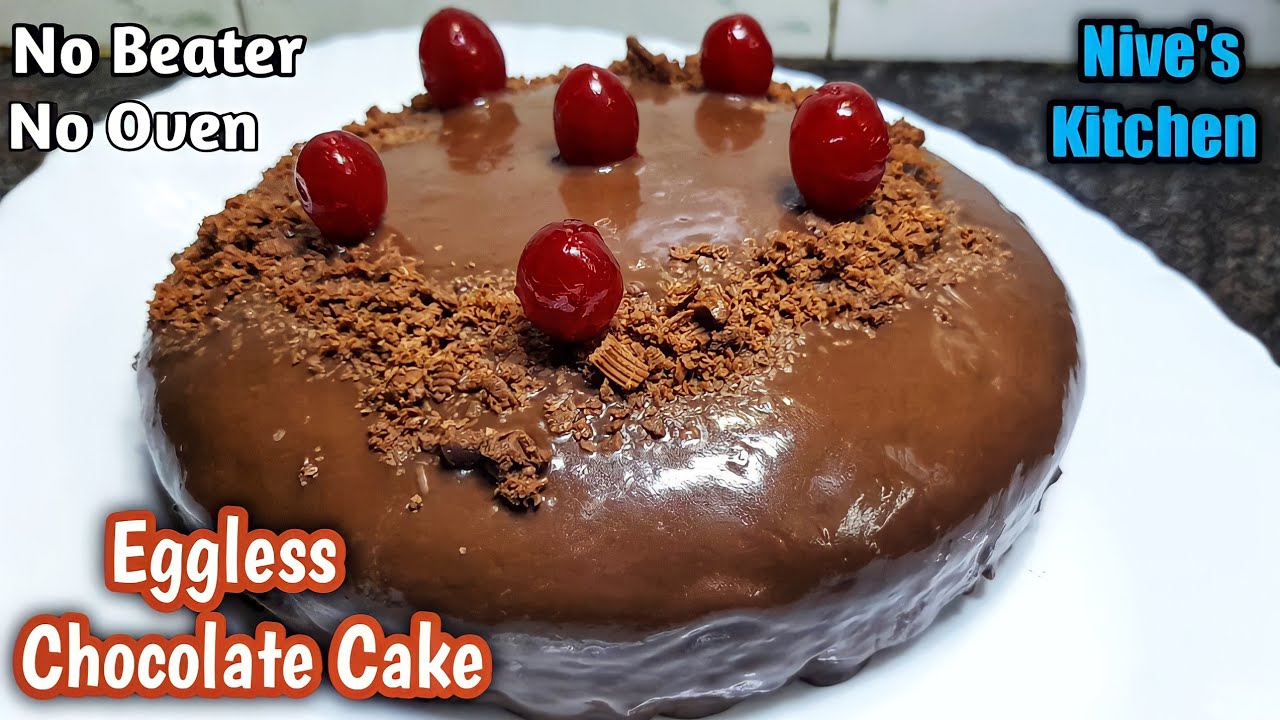 Eggless Chocolate Cake recipe in tamil Sponge cake no oven Cake