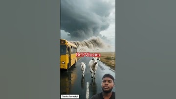 Cow and her calf saved bus passengers from flood 😭 #ai​ #cow​ #flood​#cow #animals #shorts