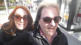 Dan Todd and Natalie Belmont having a Rodeo Dr. Moment in Beverly Hills.