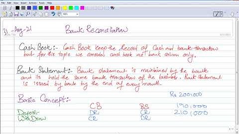 Bank Reconciliation #THEORY #FA1 #BBP #ACCA #RECONCILE