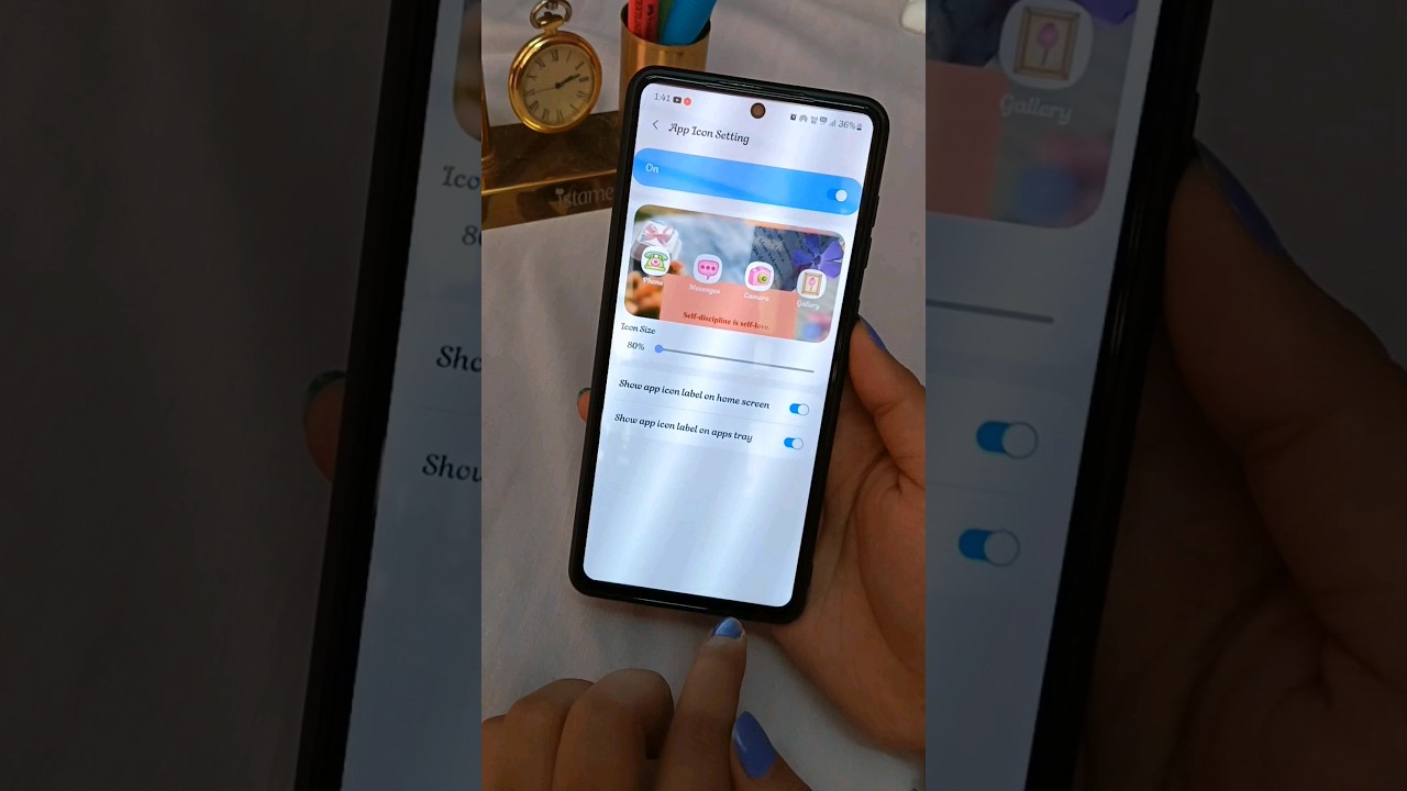 Resize app icons on samsung phones ✨️💛 