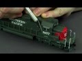 Ho scale dcc sd40t2 southern pacific tunnel motor weathered  detailed in 4 minutes