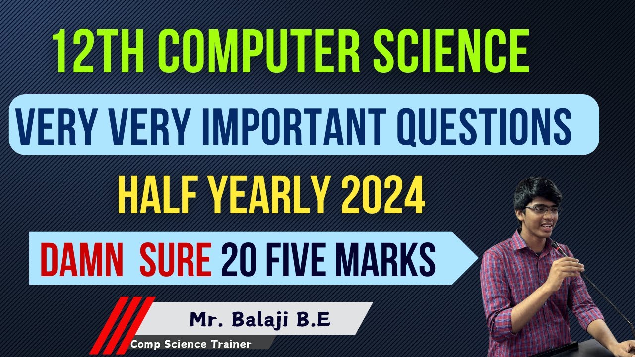 12th Computer Science | Public Exam 2025 | Expected | Important Five ...