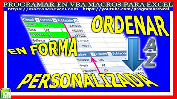 102 ❤️ Como ORDENAR CRITERIO 🔥 PERSONALIZADO en Forma FACIL en EXCEL VBA