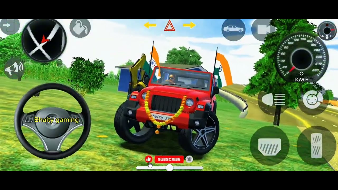 Modified Mahindra Thar😈Games:Indian Red Thar (Gadi Wala Games) Car Game Android Game - #2025#india
