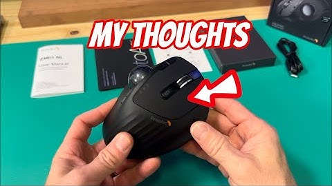 ProtoArc Wireless Trackball Mouse, EM01 NL Ergonomic Bluetooth Rollerball Thumb Mouse Rechargeable